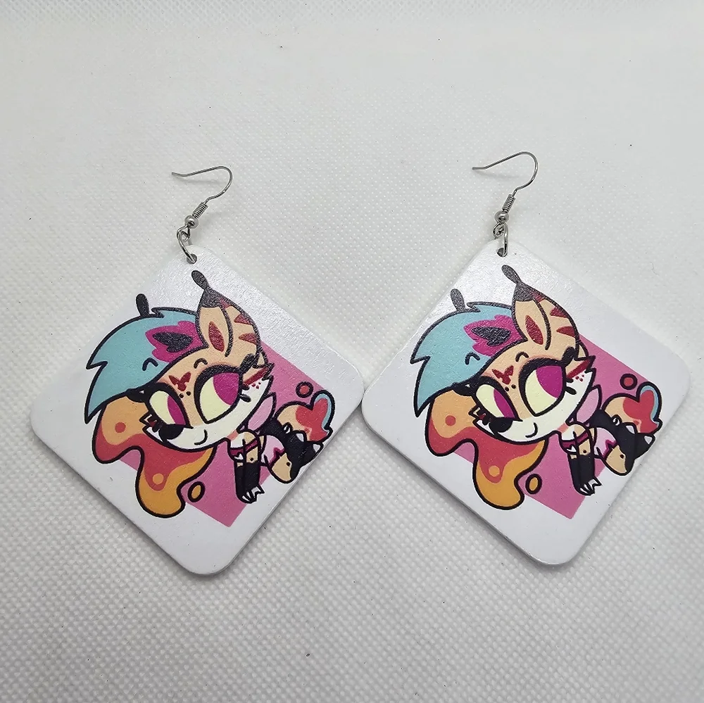 Hazbin Hotel Helluvaboss Earrings! Egg Bois‎ Fat Nuggets Queen Bee Fizz Handmade